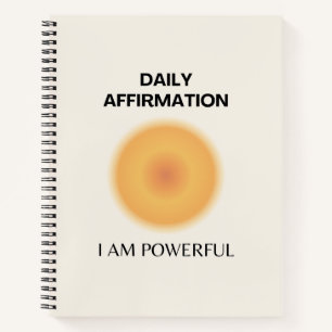 Ich bin mächtige tägliche Bestätigung positiv Notizbuch