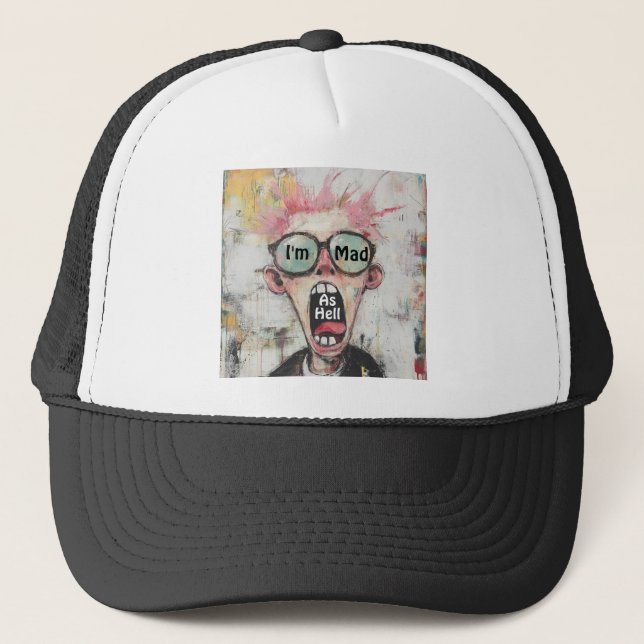 Ich bin Mad As Hell Trucker Hat Truckerkappe (Vorderseite)
