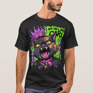 Ich bin Mädchenkatze, die schreit, lustiges Gothic T-Shirt
