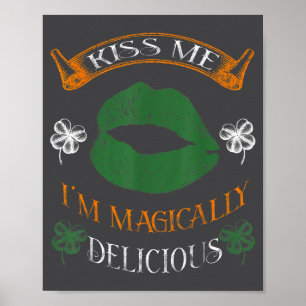 Ich bin Magisch Lecker Shamrock Tee St. Patricks Poster