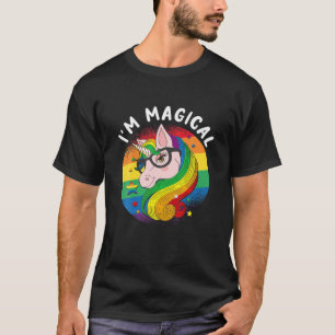 Ich bin magischer lesbischer Rainbow Unicorn LGBT  T-Shirt