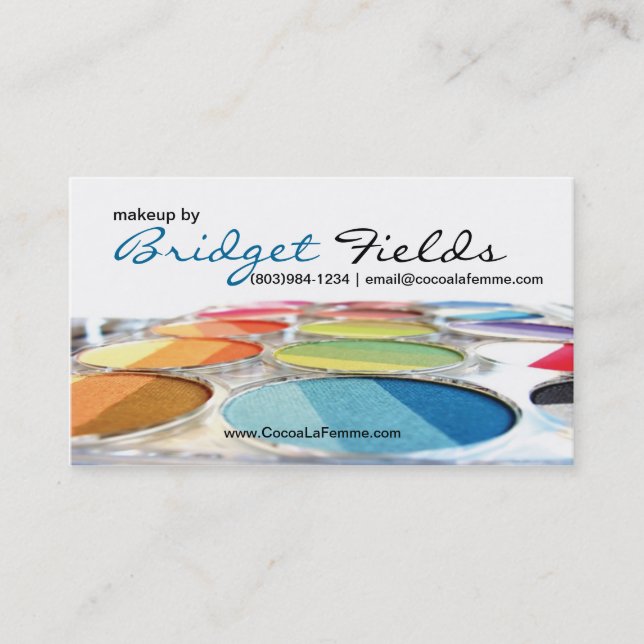 Ich bin Make-up Visitenkarte (Vorderseite)