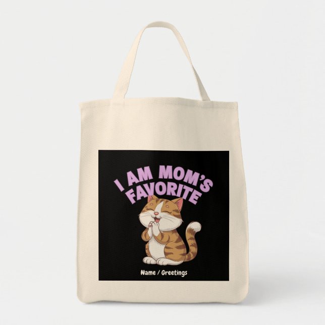 Ich bin Mama Liebling: Funny Gift Idea Tragetasche (Vorne)