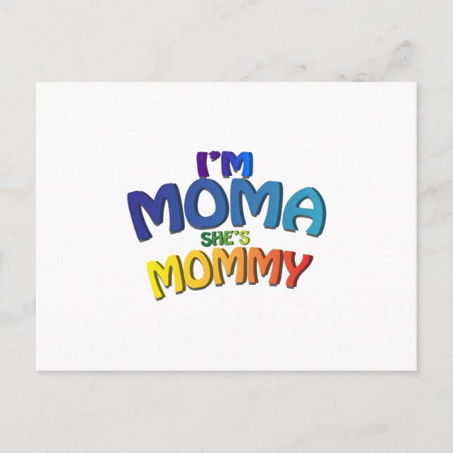 Ich bin Mama She's Mama LGBT Gay Pride Mother Day Postkarte (Vorderseite)