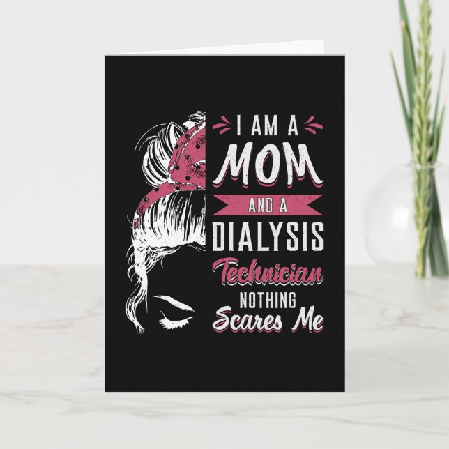Ich bin Mama- und Dialysetechniker Nephrologie Tec Karte (Vorderseite)