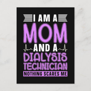 Ich bin Mama und Dialysetechniker und Nephrologie Feiertagspostkarte
