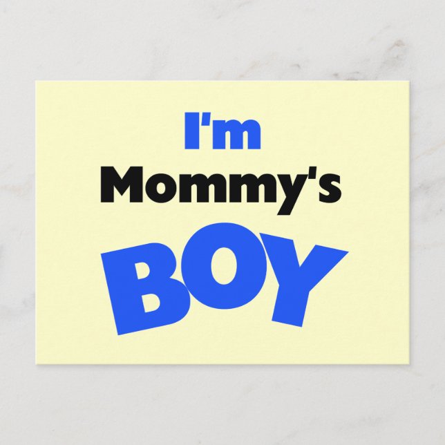 Ich bin Mama's Boy T - Shirt und Geschenke Postkarte (Vorderseite)