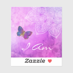 *~* Ich BIN Mandala Meditation Butterfly Sticker