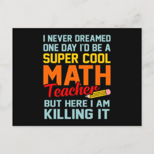 Ich bin Mathematik Lehrer Mathematik Mathematik Lo Ankündigungspostkarte