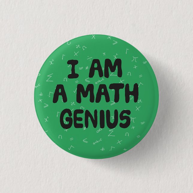 Ich bin Mathematikstudent Physik Button (Vorderseite)