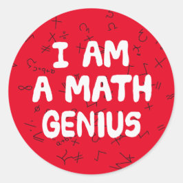 Ich bin Mathematikstudent Physik Runder Aufkleber