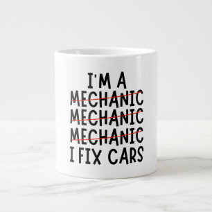 Ich bin Mechaniker, ich repariere Autos, witzige M Jumbo-Tasse