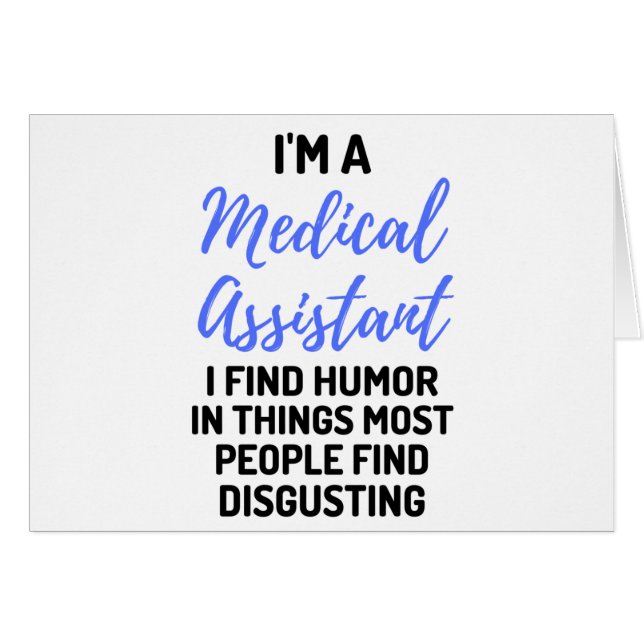 Ich bin medizinischer Assistent, den ich in Sachen (Vorderseite (Horizontal))