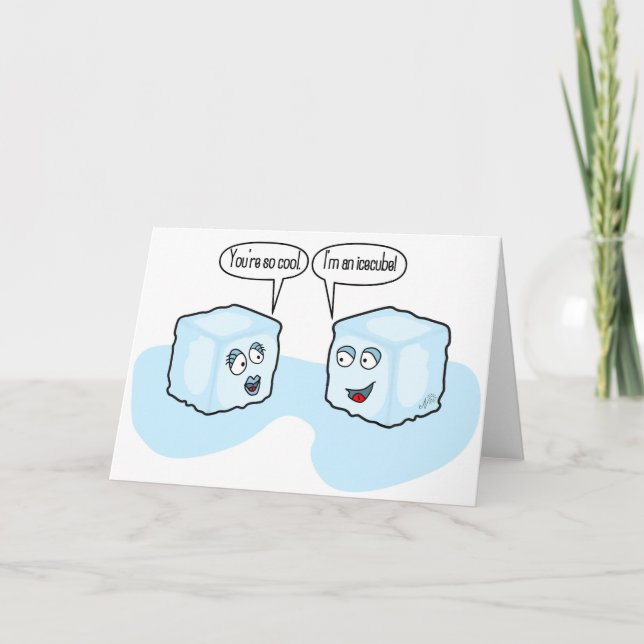 Ich bin mehr als cool, ich bin ein Eiswürfel Karte (Vorderseite)