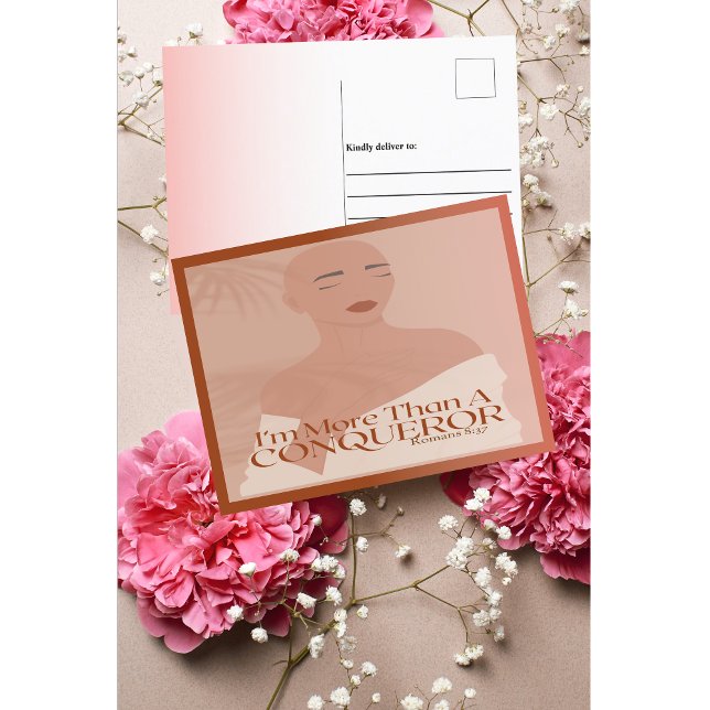 Ich bin mehr als ein Eroberer Christlicher Glaube Postkarte (Von Creator hochgeladen)