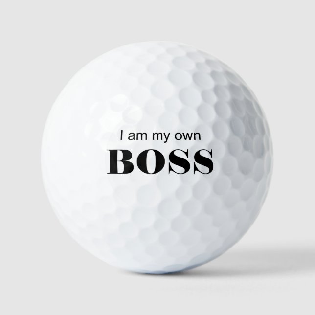 Ich bin mein eigener Boss! Golfball (Vorderseite)