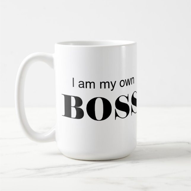 Ich bin mein eigener Boss! Kaffeetasse (Links)