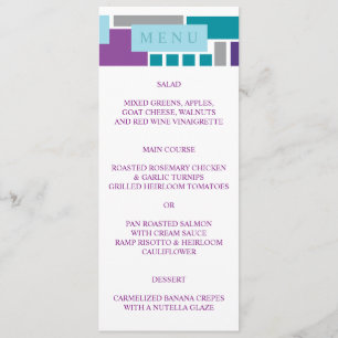 ICH BIN MEIN UNBEKANNTER "Wedding Menu Card" Menükarte