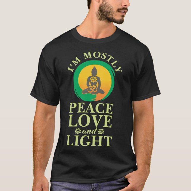 Ich bin meistens friedliche Liebe und leichtes Ret T-Shirt (Vorderseite)