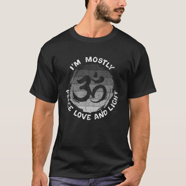 Ich bin meistens friedliche Liebe und leichtes Ret T-Shirt (Vorderseite)