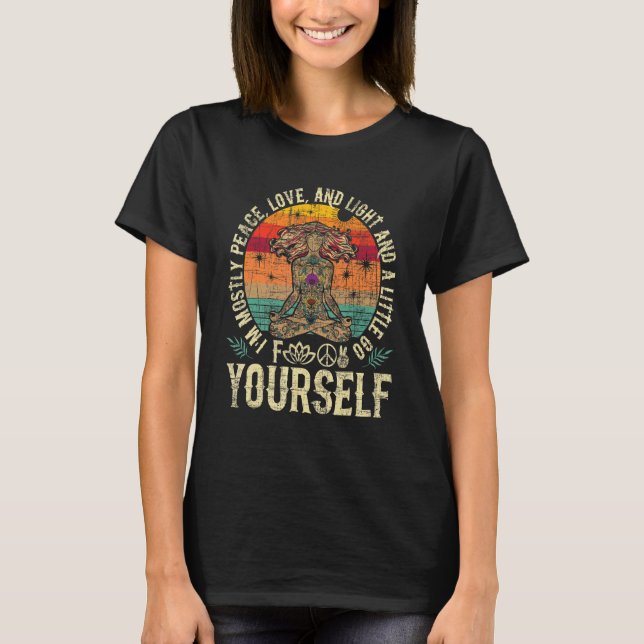 Ich bin meistens Liebe und leichter Reiki Meister T-Shirt (Vorderseite)