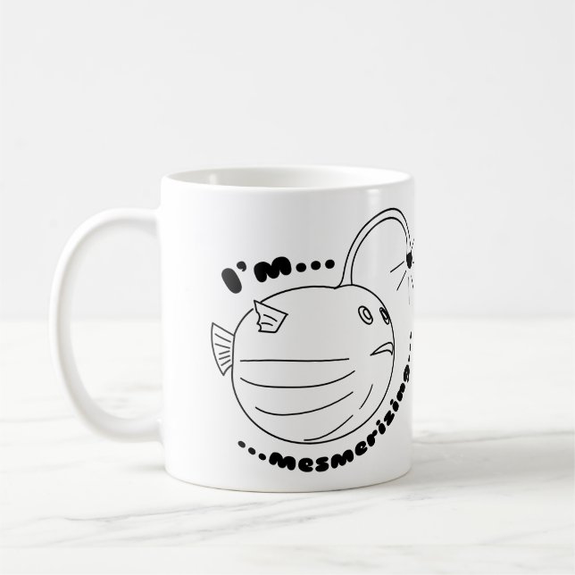 Ich bin Mesmerisierend... Die Puffer-Lampe-Fisch r Kaffeetasse (Links)