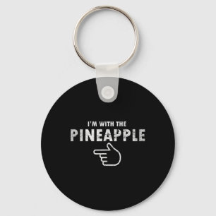 Ich bin mit Ananas Halloween Costume Fun Paare P Schlüsselanhänger