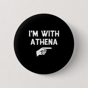 Ich bin mit Athena lustiges Halloween-Passform-Kos Button