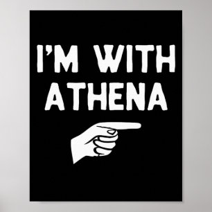 Ich bin mit Athena lustiges Halloween-Passform-Kos Poster