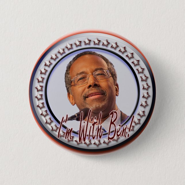 Ich bin mit Ben!  Knopf Button (Vorderseite)