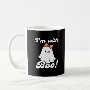 Ich bin mit Boo Lustiger Retro-Stil Kaffeetasse