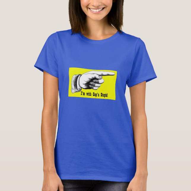 Ich bin mit Cap'n Stupid Yellowbox T-Shirt (Vorderseite)