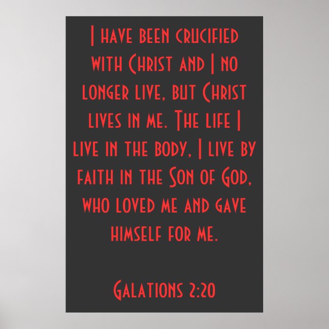 Ich bin mit Christus gekreuzigt worden... Galatian Poster (Vorne)