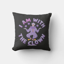 Ich bin mit Clown-Creepy & Funny Halloween Kissen