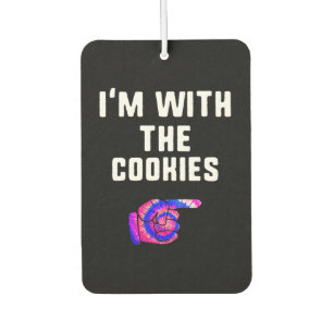 Ich bin mit Cookies Gefärbte Krawatte Funny Prod Autolufterfrischer
