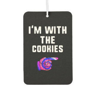 Ich bin mit Cookies | Gefärbte Krawatte Funny Prod Autolufterfrischer