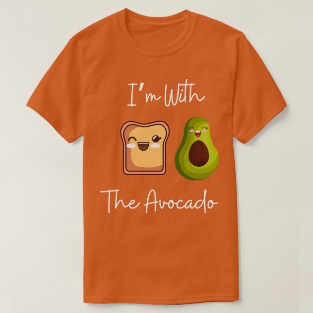 Ich bin mit dem Avocado 49 T-Shirt (Design vorne)