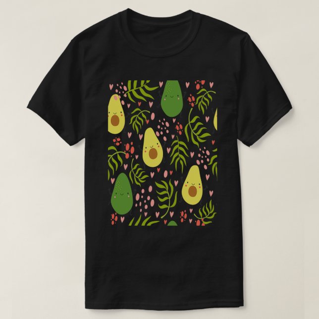 Ich bin mit dem Avocado 50 T-Shirt (Design vorne)
