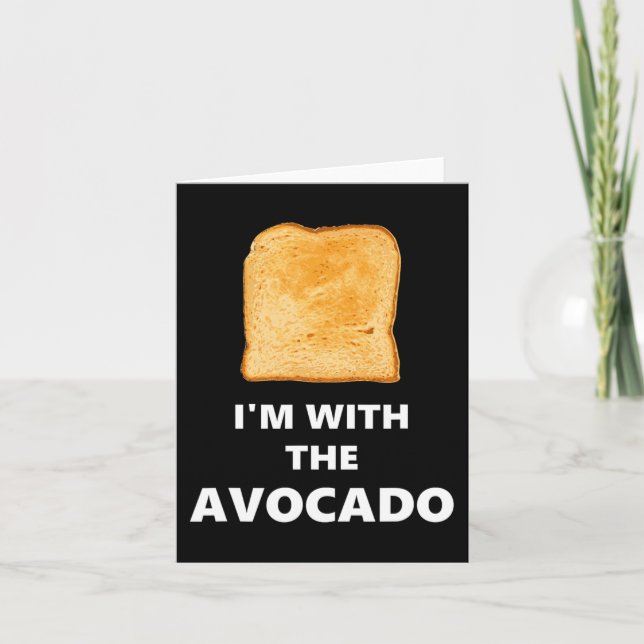 Ich bin mit dem Avocado Toast Halloween-Kostüm Karte (Vorderseite)