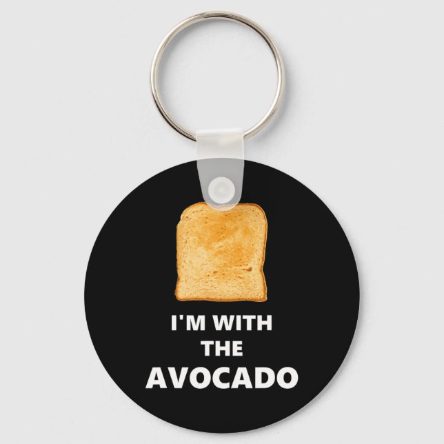 Ich bin mit dem Avocado Toast Halloween-Kostüm Schlüsselanhänger (Vorderseite)