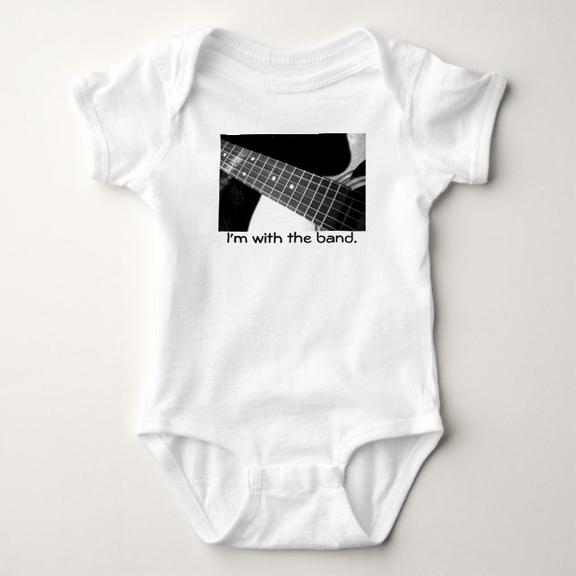 Ich bin mit dem Band. Onsie Baby Strampler (Vorderseite)