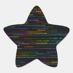 Ich bin mit dem Band Text Design ich Star Sticker