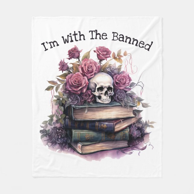 Ich bin mit dem Banned, Book Lover Fleecedecke (Vorderseite)