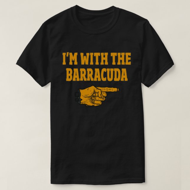 Ich bin mit dem Barracuda Funny Couple Halloween T-Shirt (Design vorne)