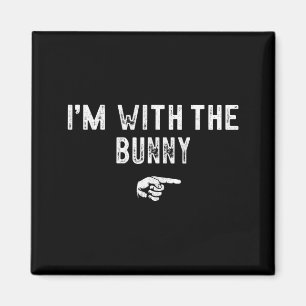 Ich bin mit dem Bunny-Matching-Lazy-Kostüm Hallowe Magnet