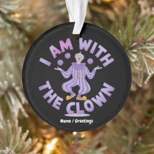 Ich Bin Mit Dem Clown Lila Jonglier Grafik Ornament