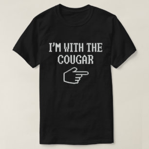 Ich bin mit dem Cougar Lustiges Paar Halloween-Kos T-Shirt