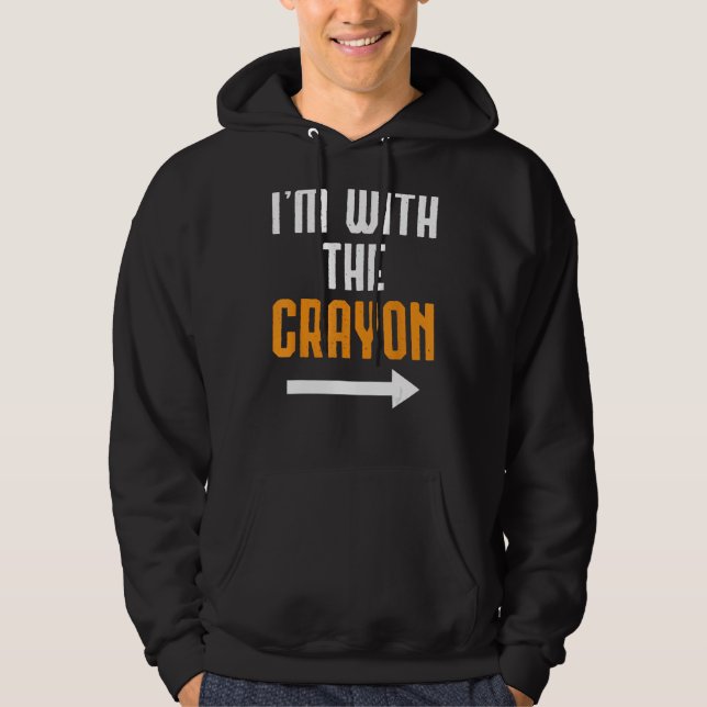 Ich bin mit dem Crayon Shirt Costume Funny Hallowe (Vorderseite)