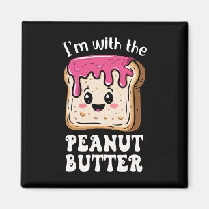 Ich bin mit dem Erdnussbutter- und Marmeladen-Paar Magnet