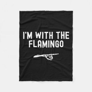 Ich bin mit dem Flamingo lustigen Halloween Spooky Fleecedecke